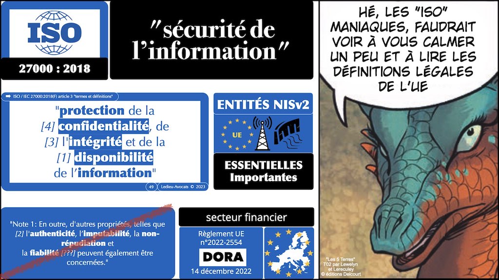 #443 NISv2 vs ISO 27000 définition légale 3:3 sécurité © Ledieu-Avocats 2023.007