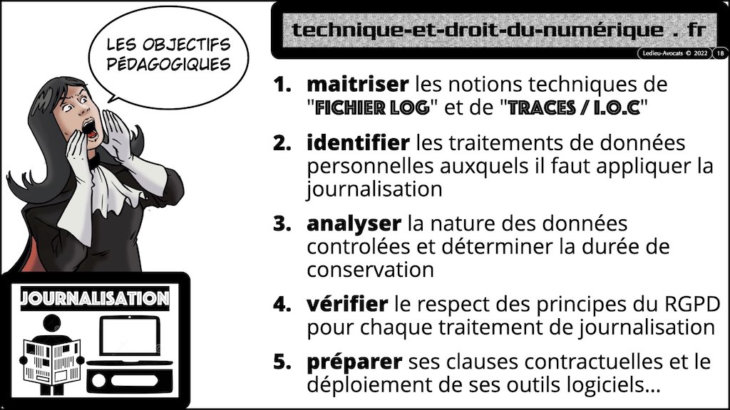 l'obligation technique de journalisation : les objectifs pédagogiques