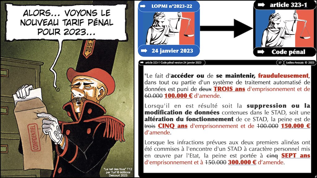 tarif pénal article 232-1 #452 le droit de l'OSINT #2 l'accès légitime aux données Open Source © Ledieu-Avocats 2023