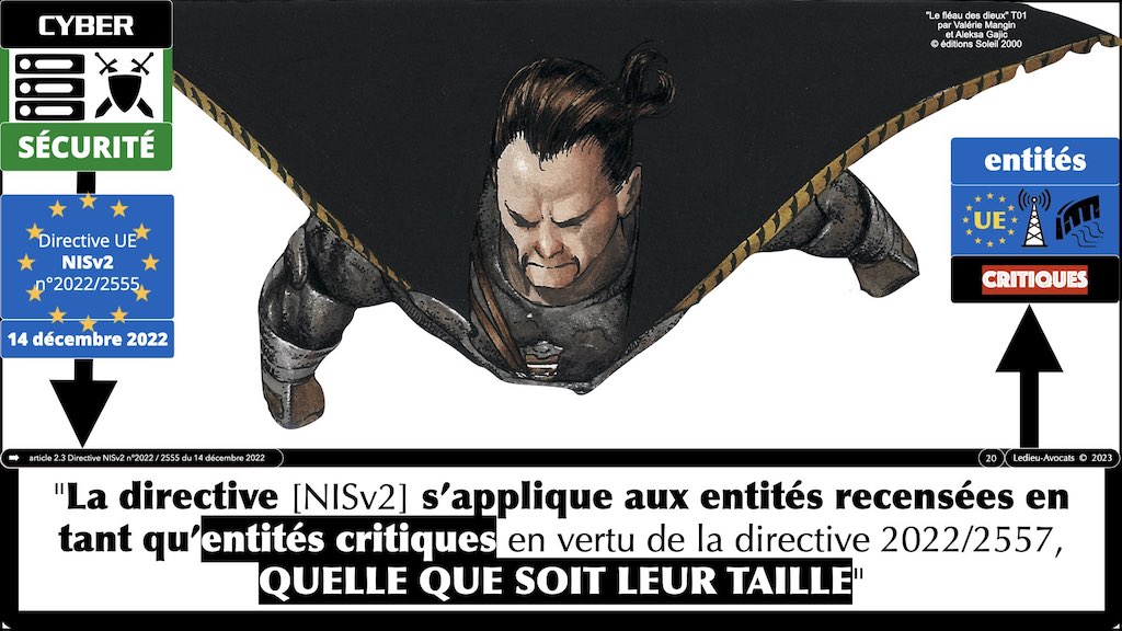 #455 NISv2 DORA cyber-sécurité entité critique ? essentielle ? importante ? financière JSSI 14 mars 2023 OSSIR © Ledieu-Avocats.020