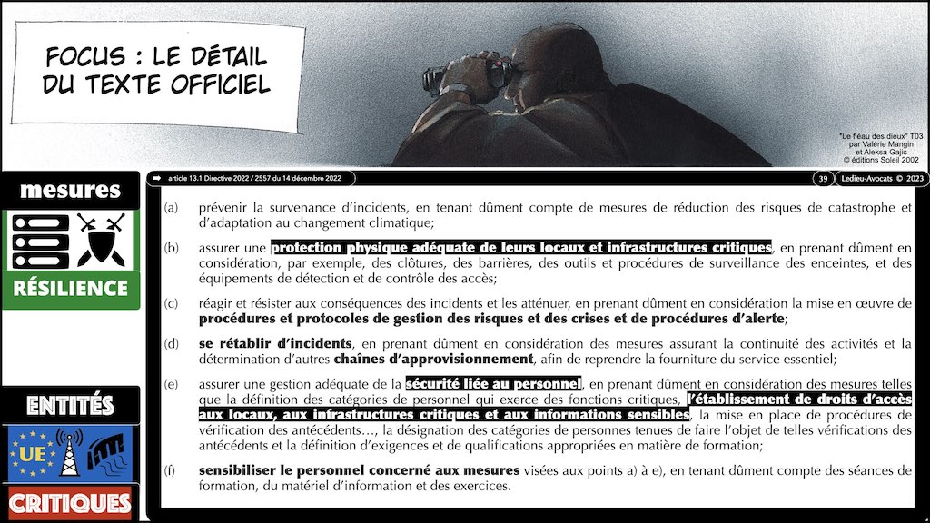 #455 NISv2 DORA cyber-sécurité entité critique ? essentielle ? importante ? financière JSSI 14 mars 2023 OSSIR © Ledieu-Avocats.039