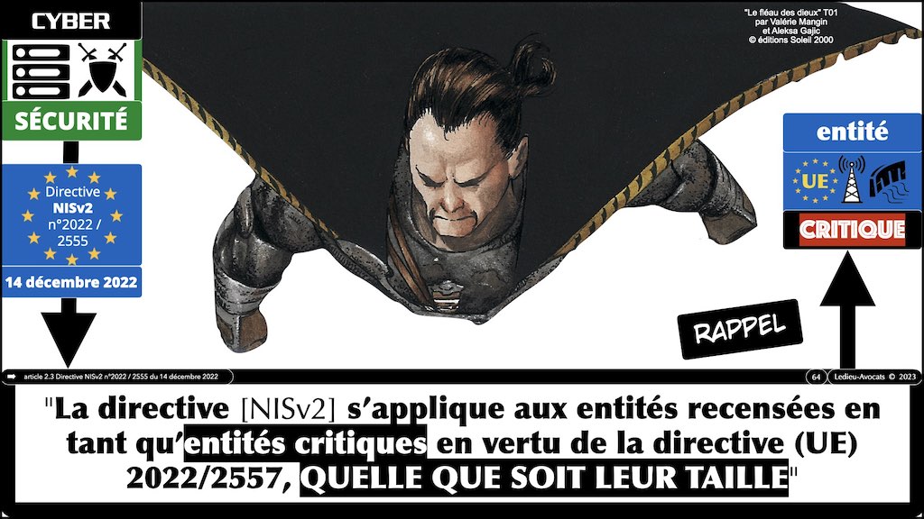 #455 NISv2 DORA cyber-sécurité entité critique ? essentielle ? importante ? financière JSSI 14 mars 2023 OSSIR © Ledieu-Avocats.064