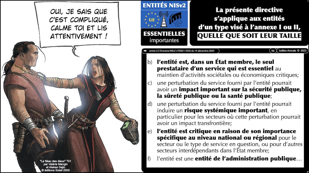 #455 NISv2 DORA cyber-sécurité entité critique ? essentielle ? importante ? financière JSSI 14 mars 2023 OSSIR © Ledieu-Avocats.066