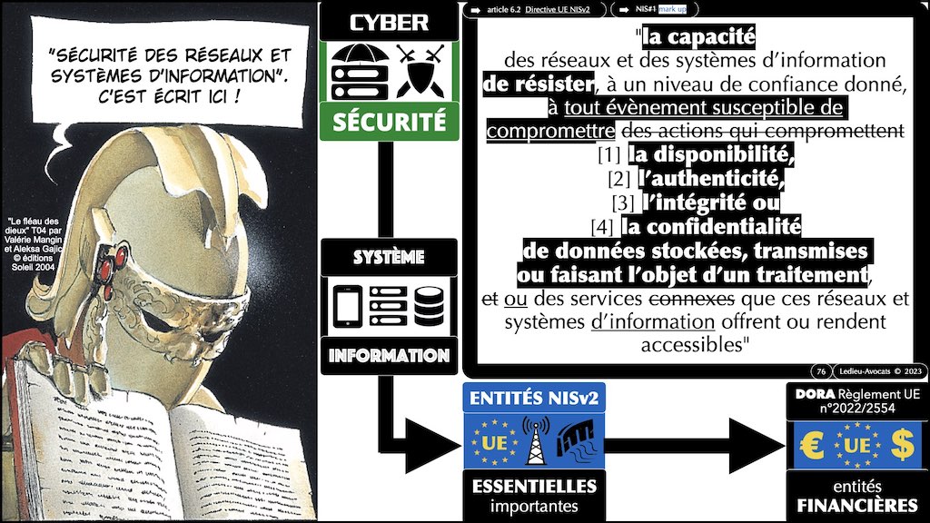 #455 NISv2 DORA cyber-sécurité entité critique ? essentielle ? importante ? financière JSSI 14 mars 2023 OSSIR © Ledieu-Avocats.076