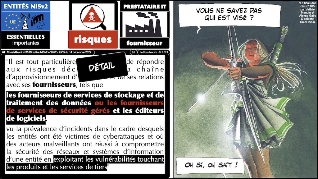 #455 NISv2 DORA cyber-sécurité entité critique ? essentielle ? importante ? financière JSSI 14 mars 2023 OSSIR © Ledieu-Avocats.091