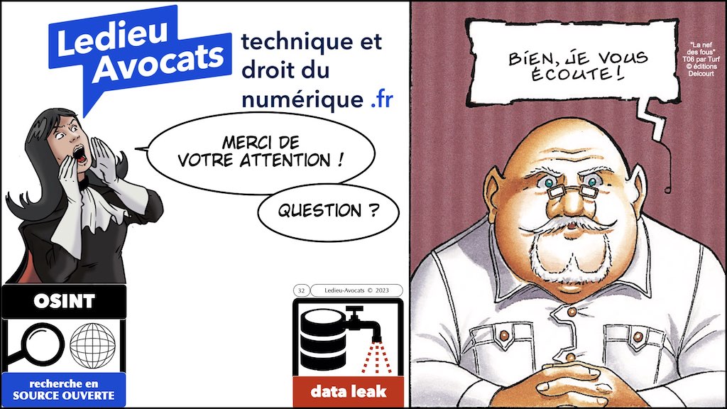 FIC 2023 cyber sécurité et droit de l'OSINT le problème des leaks livre blanc cadre legal © Ledieu-Avocats 31-03-2023