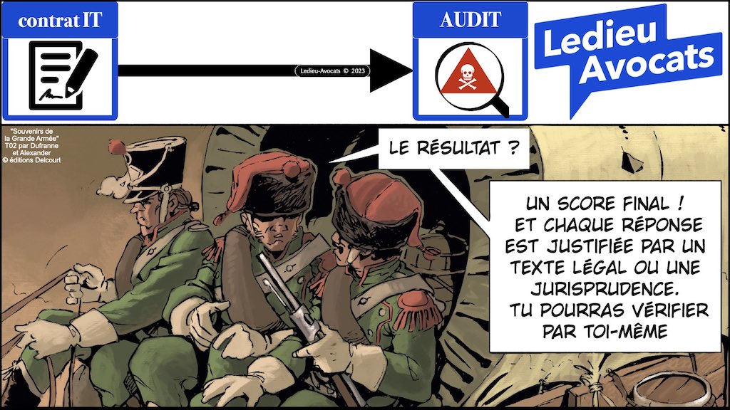 le résultat de l'audit de votre contrat IT © Ledieu-Avocats