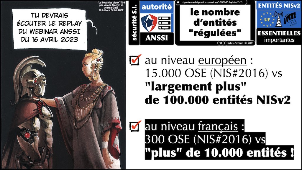‎#478 spécial CLUSIR Normandie la Directive NISv2 expliquée par l'ANSSI ***45mn*** © Ledieu-Avocats 18-06-2023.‎031