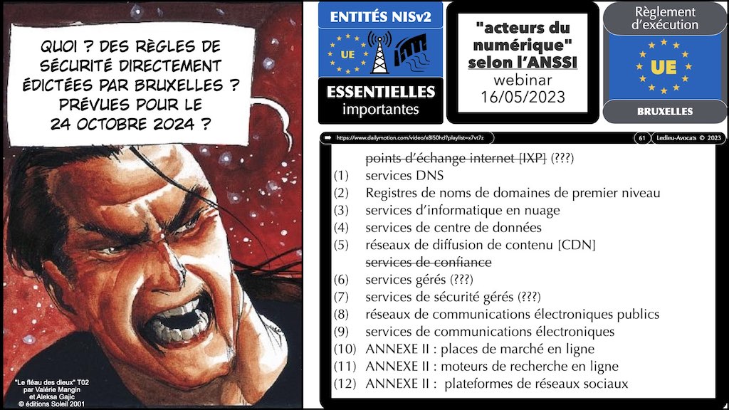 ‎#478 spécial CLUSIR Normandie la Directive NISv2 expliquée par l'ANSSI ***45mn*** © Ledieu-Avocats 18-06-2023.‎061