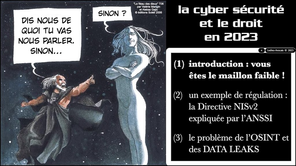 ‎#492 la cyber sécurité et le droit en 2023 POURQUOI ? COMMENT ? © Ledieu-Avocats 30-08-2023 © Ledieu-Avocats 2023.‎004