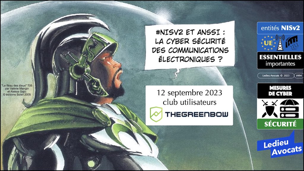 ‎#494 NISv2 ANSSI la cyber sécurité des communications électroniques THEGREENBOW 12 septembre 2023