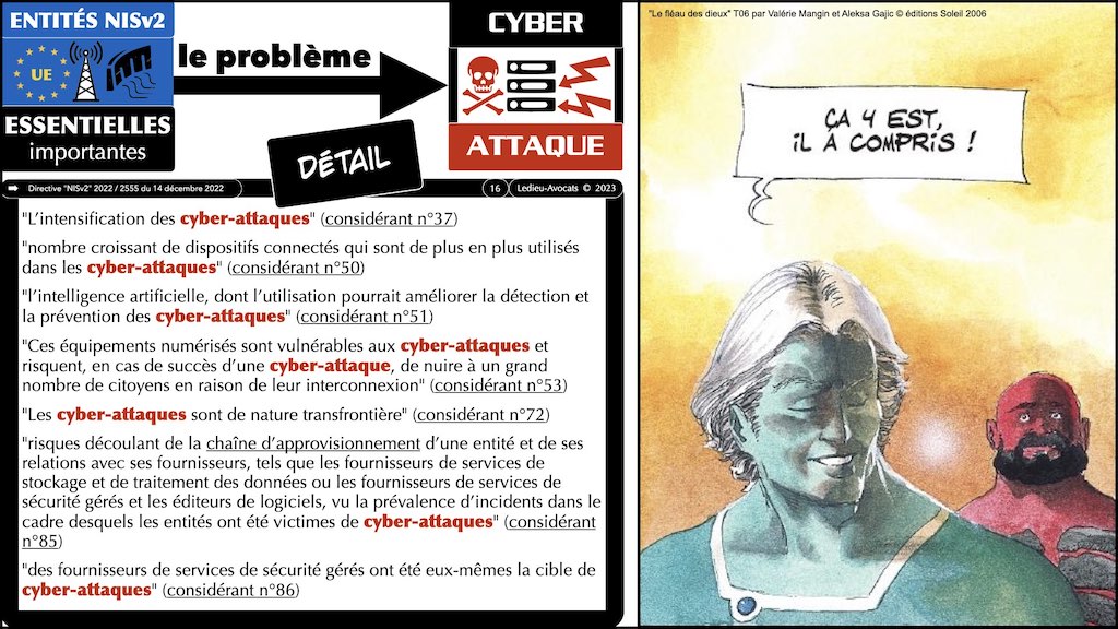 ‎#494 NISv2 ANSSI la cyber sécurité des communications électroniques CLUB UTILISATEURS THEGREENBOW 12 septembre 2023 © Ledieu-Avocats 07-09-2023.‎016