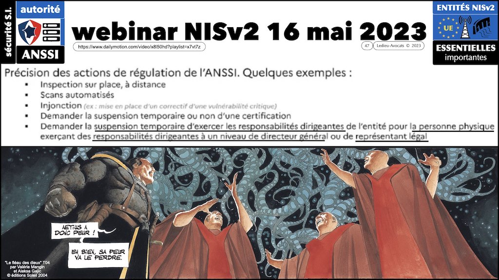 ‎#494 NISv2 ANSSI la cyber sécurité des communications électroniques CLUB UTILISATEURS THEGREENBOW 12 septembre 2023 © Ledieu-Avocats 07-09-2023.‎047