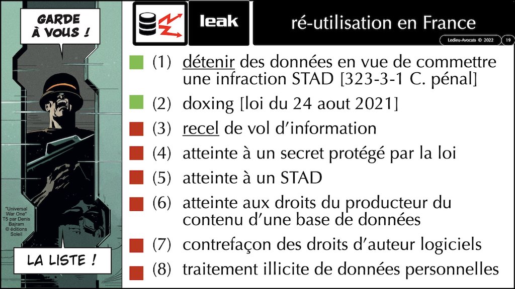 Ré-utiliser un leak ? les incriminations pénales pour celles et ceux qui s'y risqueraient