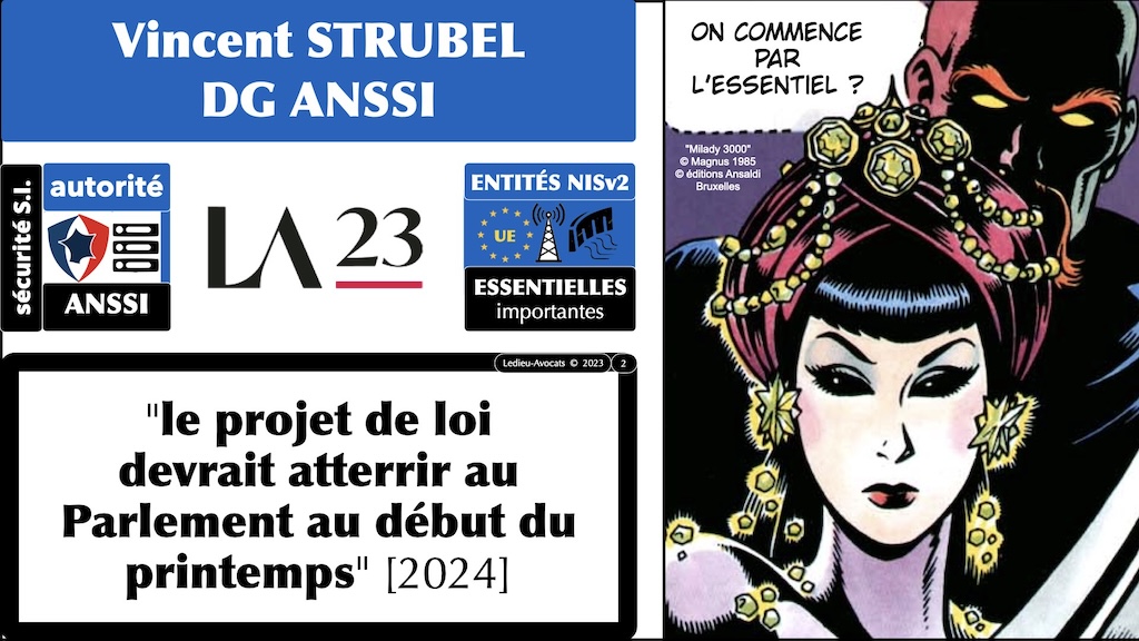 #509-3 Nisv2 expliquée sans péridurale Vincent Strubal Directeur Général ANSSI 11 octobre 2023 les Assises de la cyber sécurité © Ledieu-Avocats 03-11-2023.002