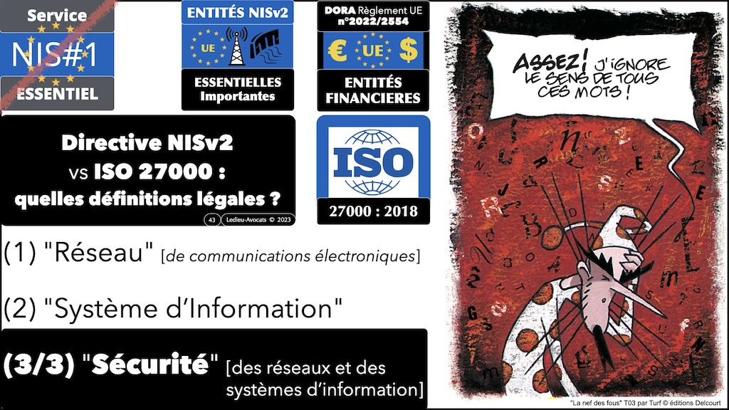 #512-2 cyber SECURITE * RESEAU * SYSTEME d'INFORMATION * NISv2 et ISO 27000 © Ledieu-Avocats 2023.043