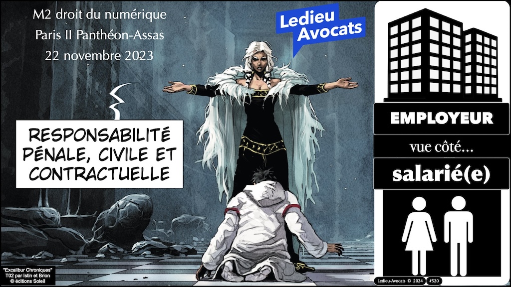 M2 droit du numérique RESPONSABILITE pénale civile contractuelle © Ledieu-Avocats 2023