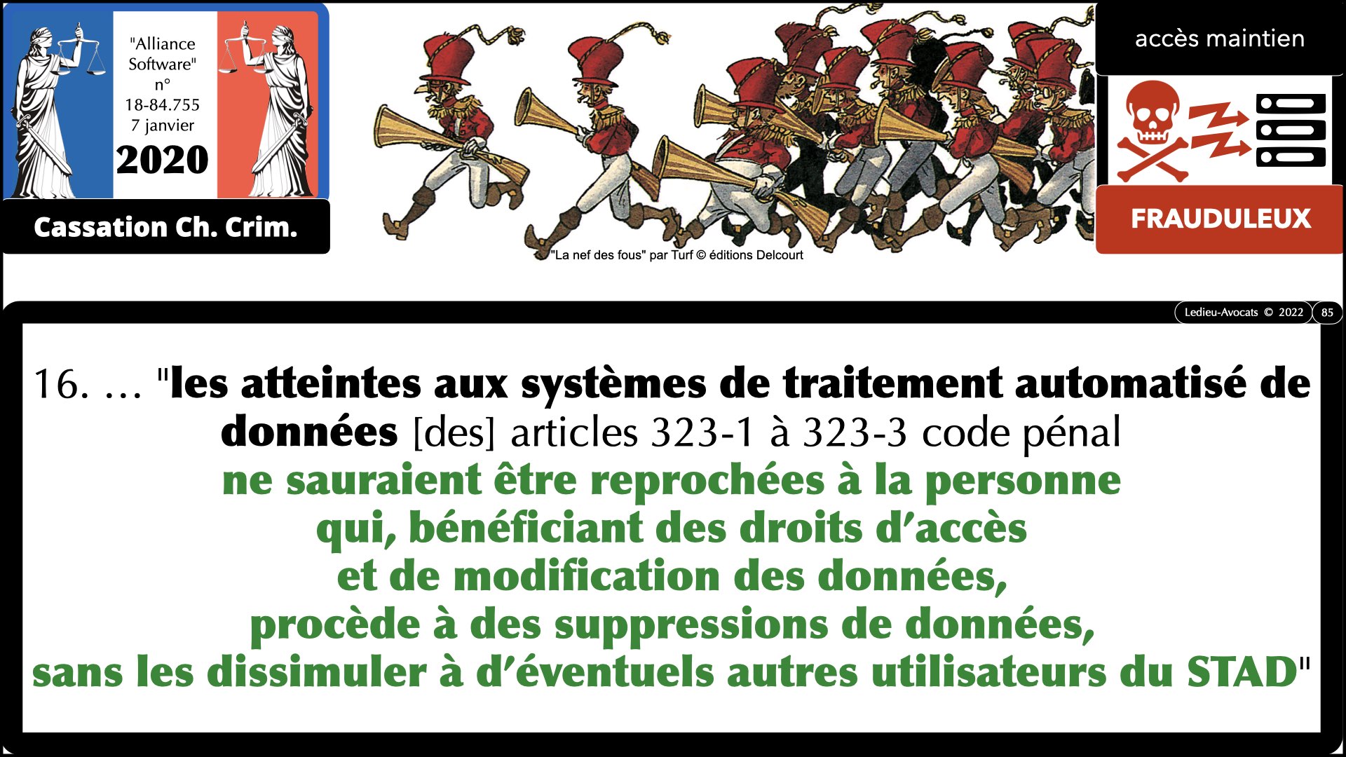 #520 M2 droit du numérique le DROIT de la violence numérique accès maintien frauduleux légitime défense action offensive © Ledieu-Avocats 22-11-2023.085
