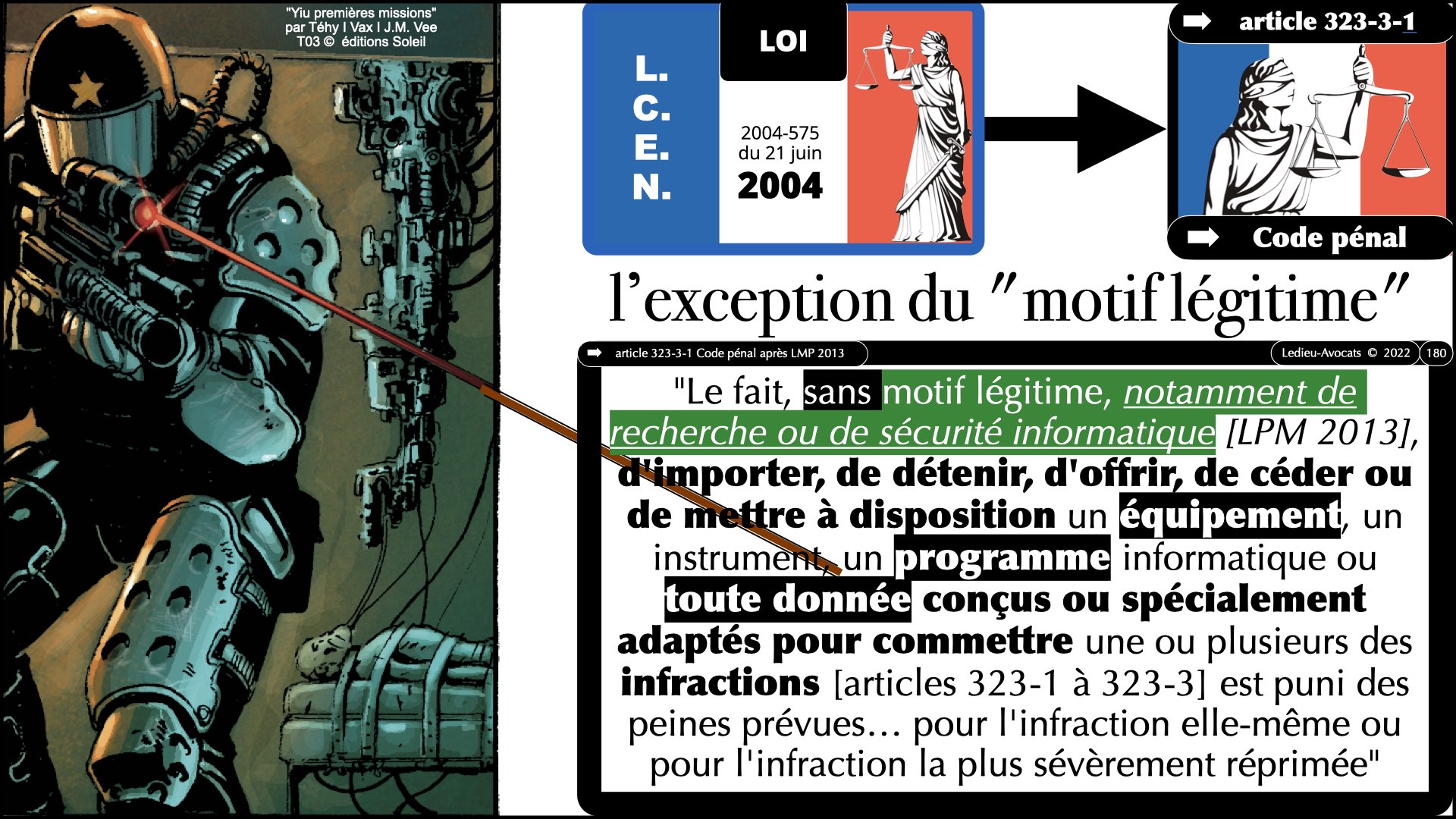 #520 M2 droit du numérique le DROIT de la violence numérique accès maintien frauduleux légitime défense action offensive © Ledieu-Avocats 22-11-2023.180