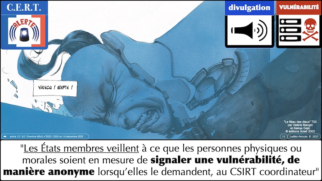#526-4 formation METIERS incident MAJEUR de sécurité et DIVULGATION des vulnérabilités Alcatel Lucent Enterprise 19 décembre 2023 © Ledieu-Avocats 2023.015