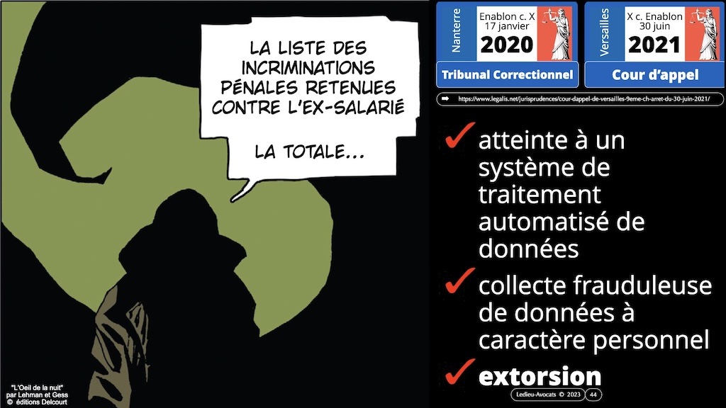 #527-2 MENACE CYBER et DROIT PENAL Ordre des Avocats de Paris 20 décembre 2023 © Ledieu-Avocats 2023.044