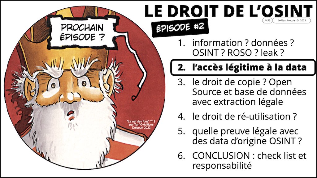 droit de l'OSINT #1 donnée ? information ? OSINT ? leak ? © Ledieu-Avocats 22023
