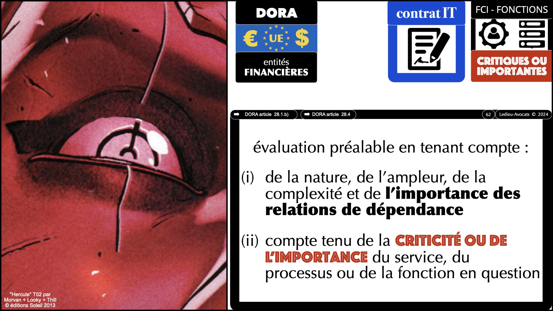 #534 DORA Fonctions Critiques ou Importantes ARMISv 1er février 2024 © Ledieu-Avocats 2024.062