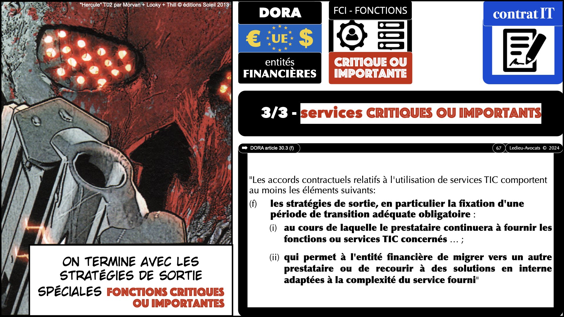 #534 DORA Fonctions Critiques ou Importantes ARMISv 1er février 2024 © Ledieu-Avocats 2024.067
