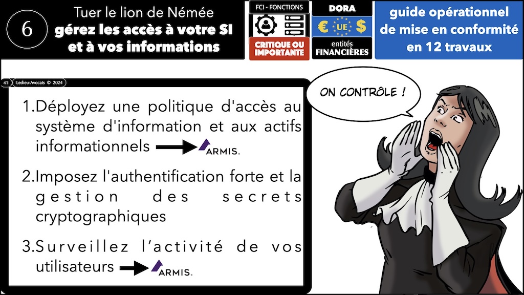 #539 prioriser sa conformité DORA sur les Fonctions Critiques ou Importantes FCI guide fonctionnel en 12 travaux ARMIS 14 mars 2024 © Ledieu-Avocats 2024.041