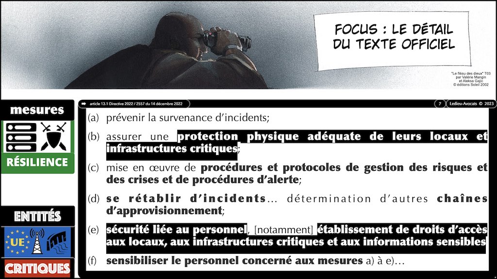 la directive résilience des entités critiques CRITICAL ENTITIES #464 GICAT NISv2 expliquée aux fournisseurs d'entité essentielle ***15 minutes*** © Ledieu-Avocats 18-04-2023