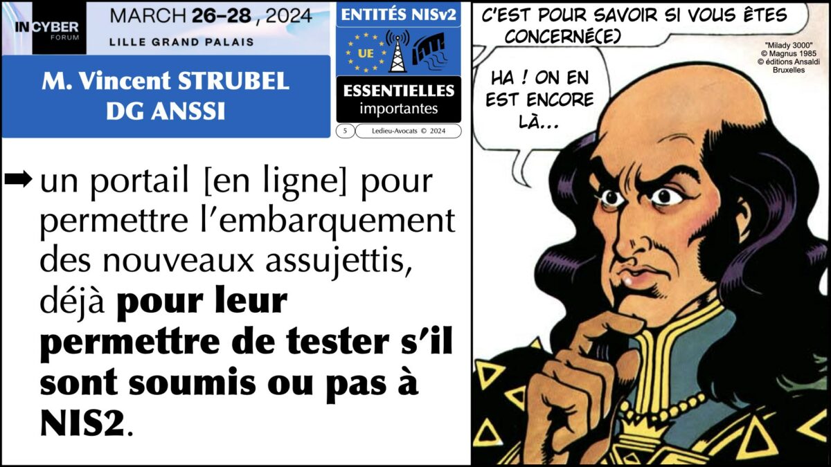 NIS2 actualité ANSSI discours Vincent STRUBEL [FIC 2024]