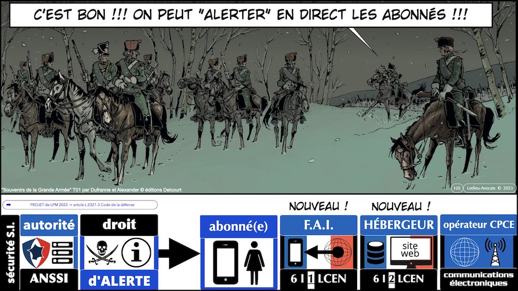 #467 projet LPM 2023 cyber sécurité #3 ANSSI droit d'alerte aux abonnés des FAI HEBERGEUR OCE © Ledieu-Avocats 26-04-2023.016