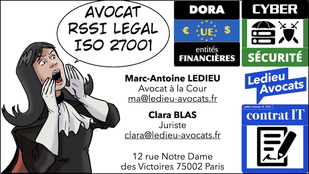 Ledieu-Avocats IMPLÉMENTER DORA formation la gestion des risques contractuels liés aux prestataires de services TIC Metametris © Ledieu-Avocats 2023