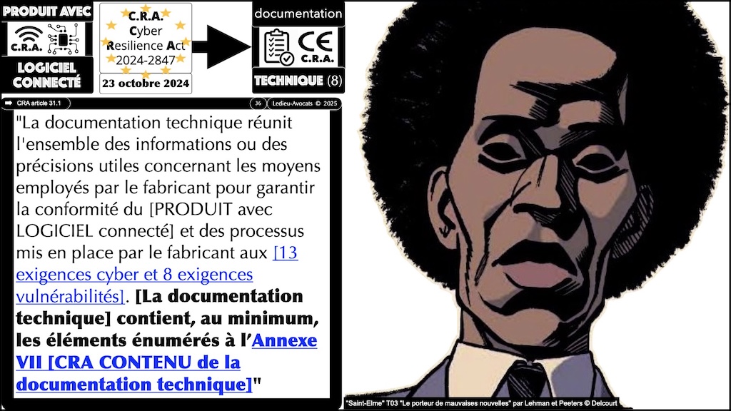 #616 CRA documentation technique ? instructions utilisateur ? auto-évaluation documentée de conformité ? Cyber Resilience Act #08 © Ledieu-Avocats 2025.036