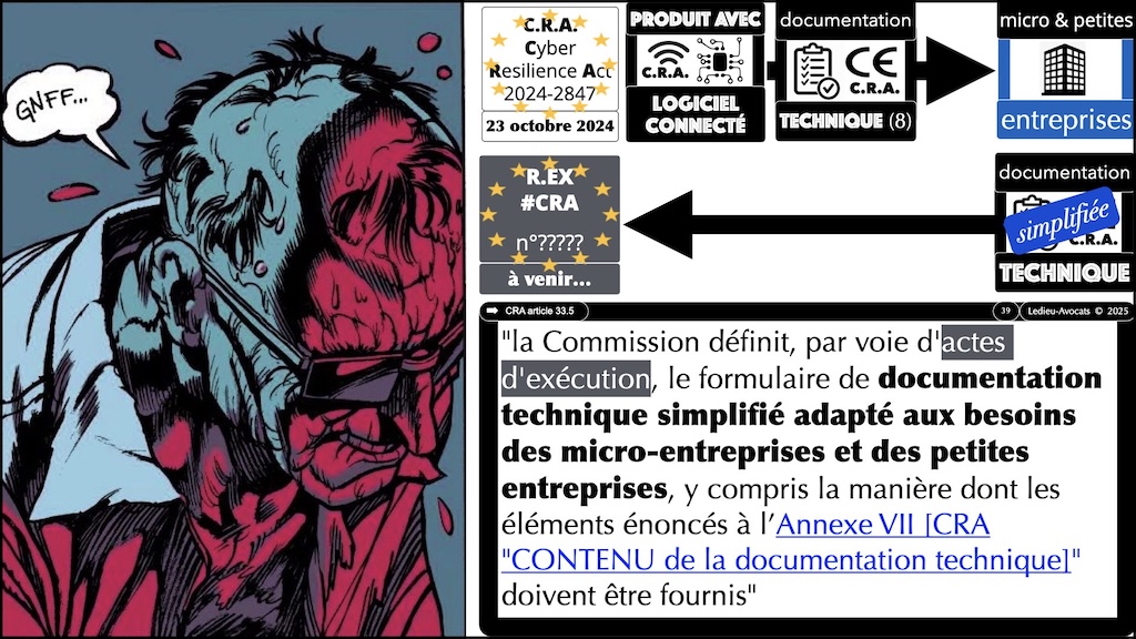 #616 CRA documentation technique ? instructions utilisateur ? auto-évaluation documentée de conformité ? Cyber Resilience Act #08 © Ledieu-Avocats 2025.039