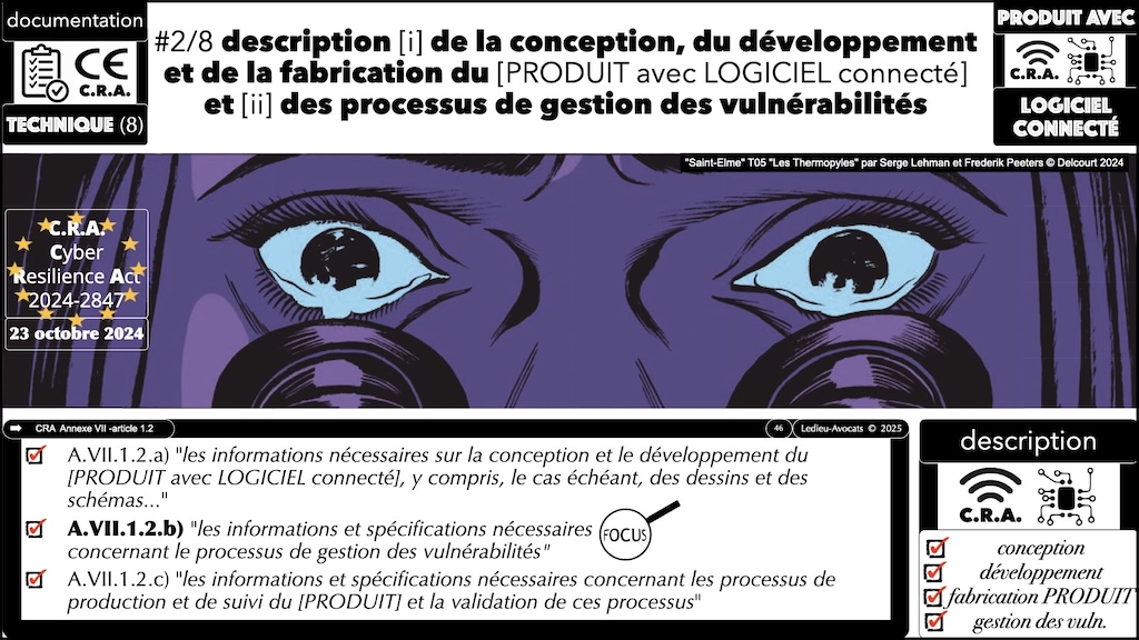 #616 CRA documentation technique ? instructions utilisateur ? auto-évaluation documentée de conformité ? Cyber Resilience Act #08 © Ledieu-Avocats 2025.046