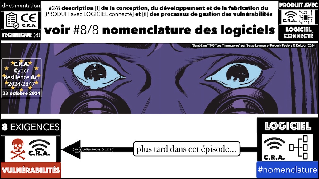 #616 CRA documentation technique ? instructions utilisateur ? auto-évaluation documentée de conformité ? Cyber Resilience Act #08 © Ledieu-Avocats 2025.049