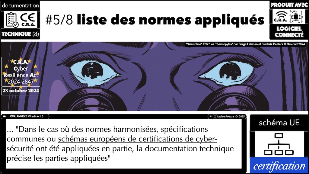 #616 CRA documentation technique ? instructions utilisateur ? auto-évaluation documentée de conformité ? Cyber Resilience Act #08 © Ledieu-Avocats 2025.061