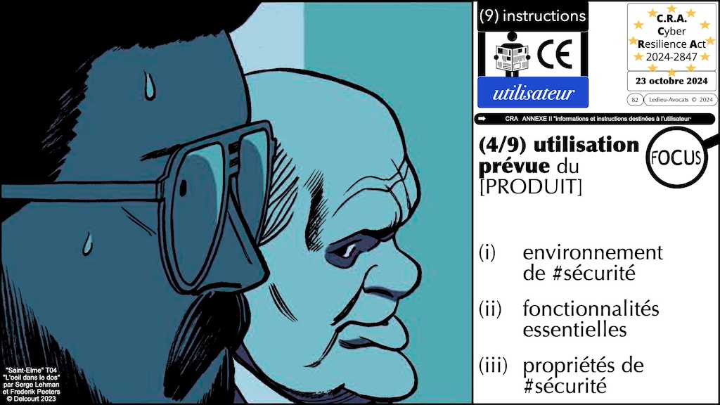 #616 CRA documentation technique ? instructions utilisateur ? auto-évaluation documentée de conformité ? Cyber Resilience Act #08 © Ledieu-Avocats 2025.082