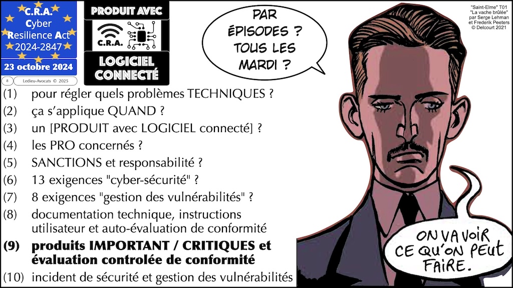 #617 CRA produits IMPORTANTS CRITIQUES et procédures d'évaluation de conformité Cyber Resilience Act #09 © Ledieu-Avocats 2025.008