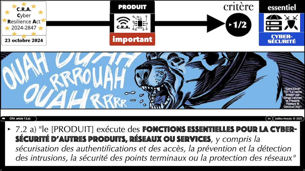 #617 CRA produits IMPORTANTS CRITIQUES et procédures d'évaluation de conformité Cyber Resilience Act #09 © Ledieu-Avocats 2025.044