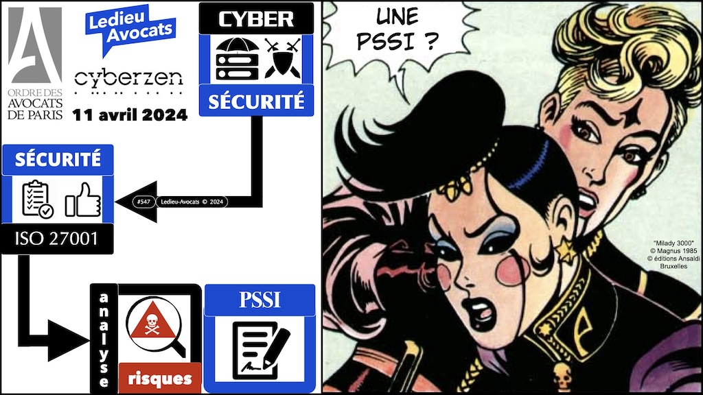 Ordre des Avocats de Paris PSSI et analyse des risques ISO 27001 [11 avril 2024]