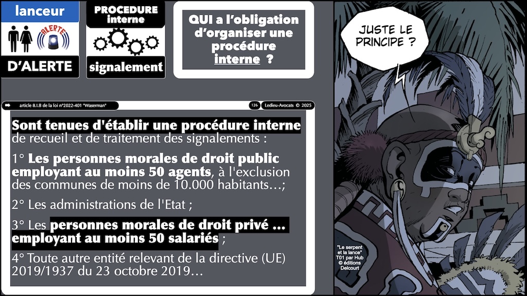#638 Lanceur d'alerte le signalement interne à l'entreprise (avec ou sans procédure spécifique) loi Waserman © Ledieu-Avocats 2025.126