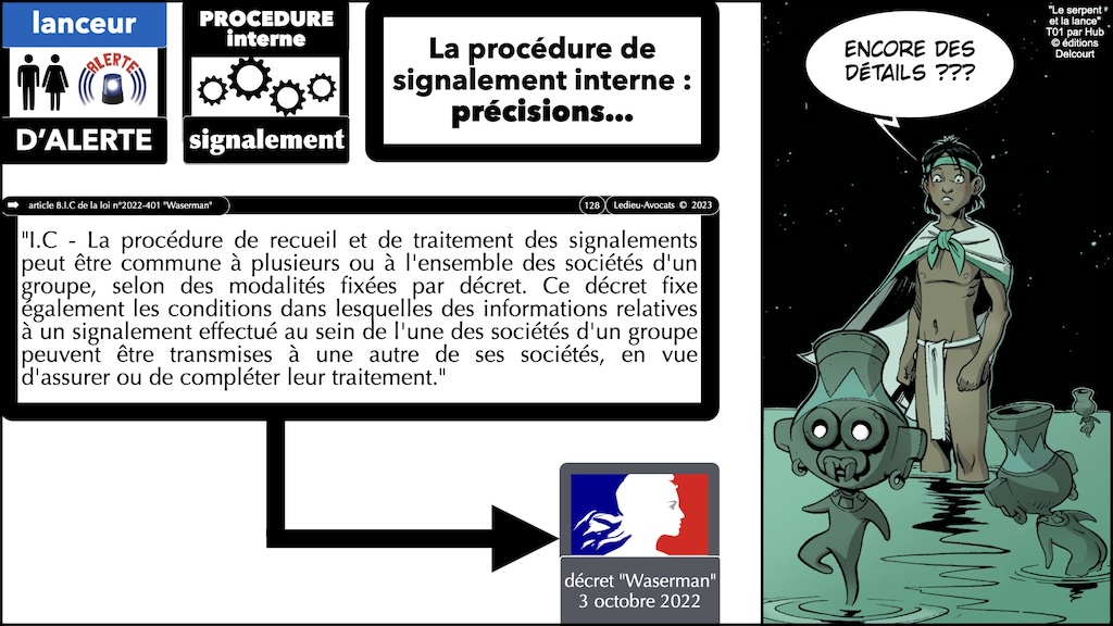 #638 Lanceur d'alerte le signalement interne à l'entreprise (avec ou sans procédure spécifique) loi Waserman © Ledieu-Avocats 2025.128
