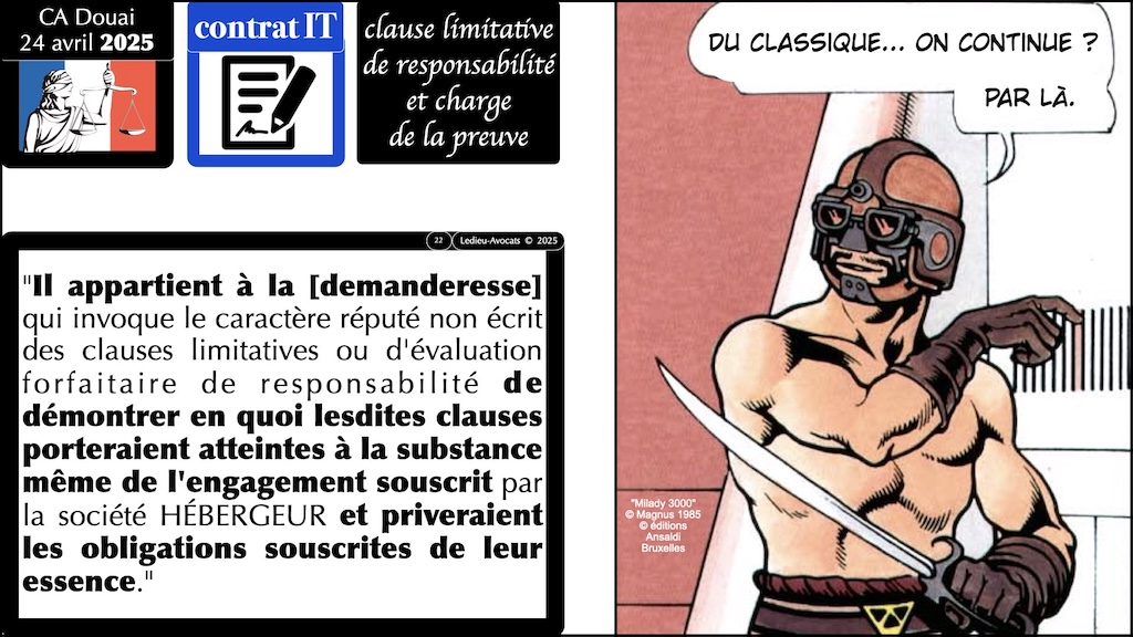 #654 interruption de service et indemnisation judiciaire du préjudice subi jurisprudence Cour d'Appel de Douai 24 avril 2025 © Ledieu-Avocats 2025.022
