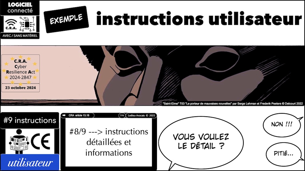 #689 CRA informations et instructions utilisateur Cyber Resilience #14 © Ledieu-Avocats 2025.029
