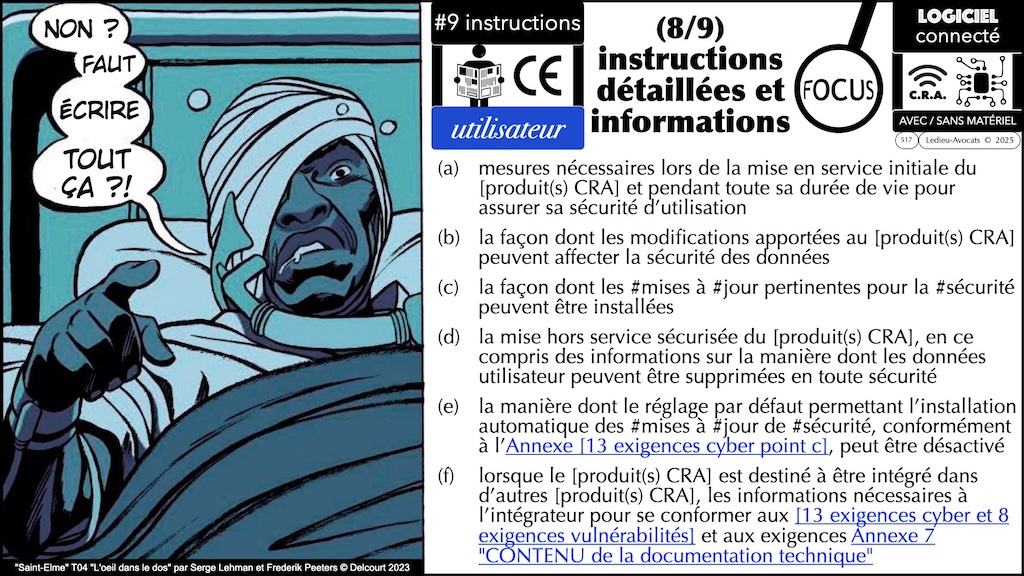 #689 CRA informations et instructions utilisateur Cyber Resilience #14 © Ledieu-Avocats 2025.030