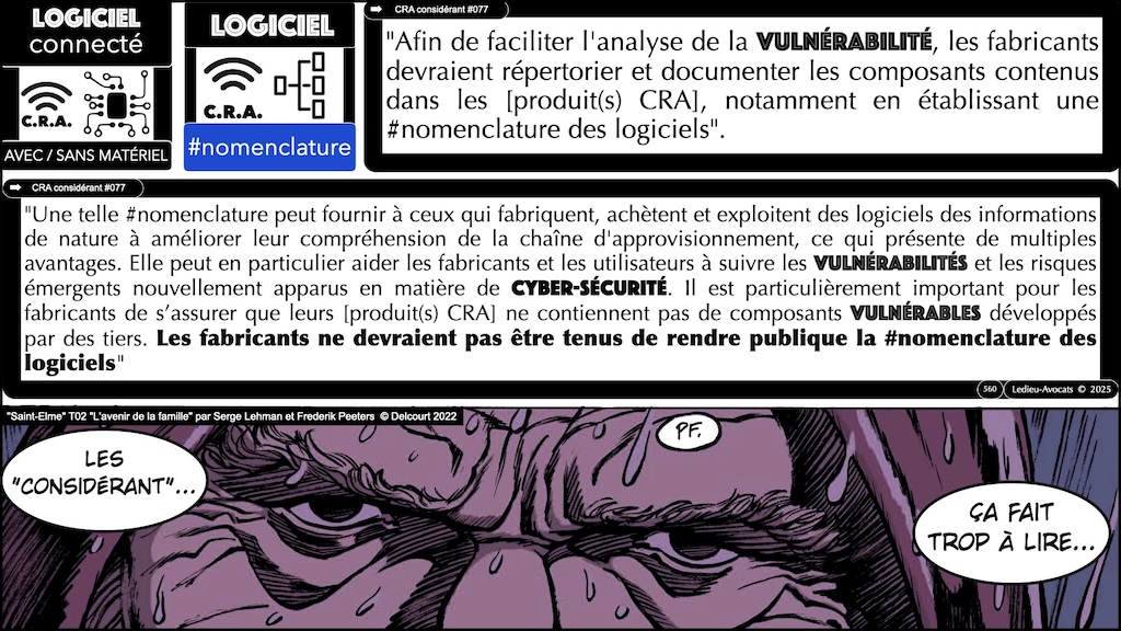 #690 CRA la nomenclature des logiciels Cyber Resilience Act #15 © Ledieu-Avocats.034