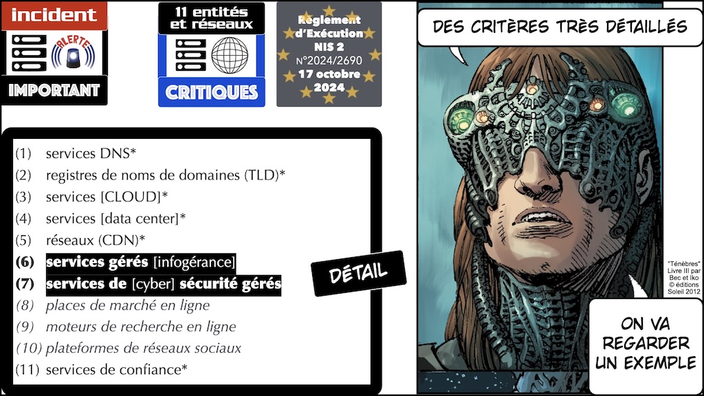 #588 NIS2 entités et réseaux critiques Règlement d'EXécution 2024-2690 du 17 octobre 2024 NUMEUM © Ledieu-Avocats.072