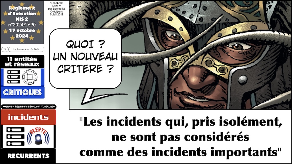 #588 NIS2 entités et réseaux critiques Règlement d'EXécution 2024-2690 du 17 octobre 2024 NUMEUM © Ledieu-Avocats.077